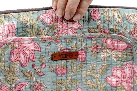 LAPTOP CASE - PINK & BLUE