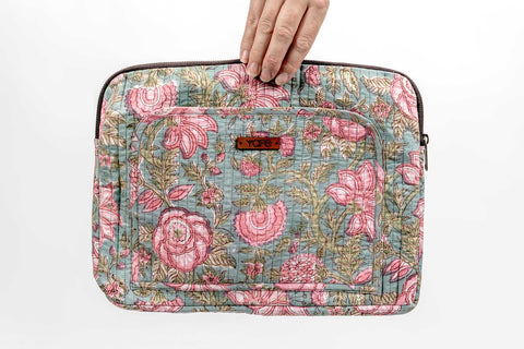 LAPTOP CASE - PINK & BLUE
