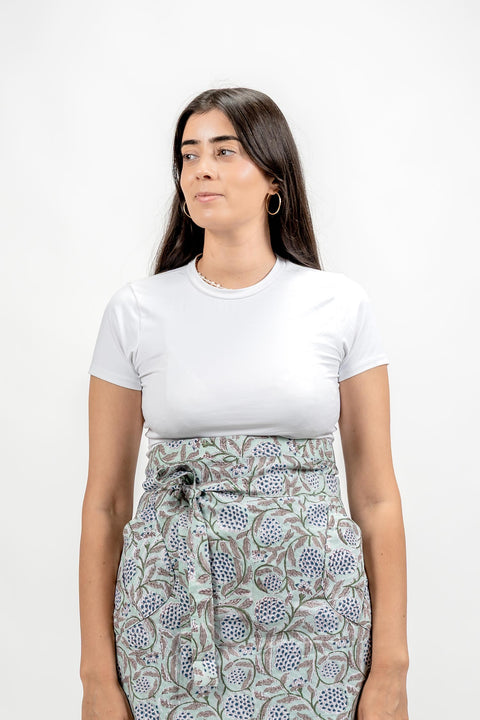 APRON - GREEN FLORAL