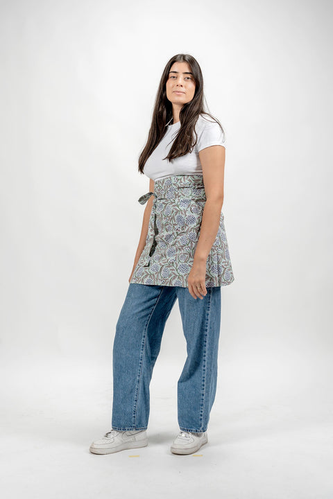 APRON - GREEN FLORAL