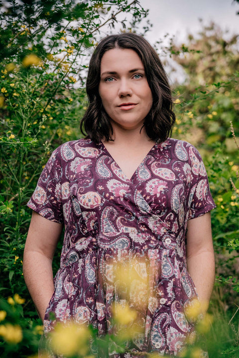 RAP DRESS - BURGUNDY