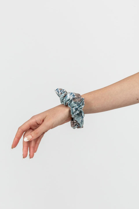 SCRUNCHIE - BLUE/GREY