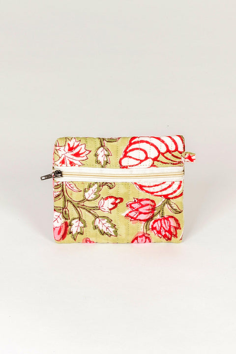 COIN PURSE - GREEN FLORAL