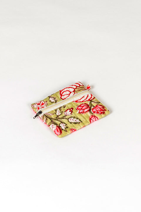 COIN PURSE - GREEN FLORAL