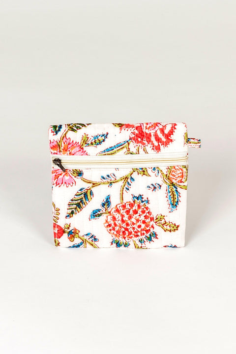 COIN PURSE - WHITE FLORAL