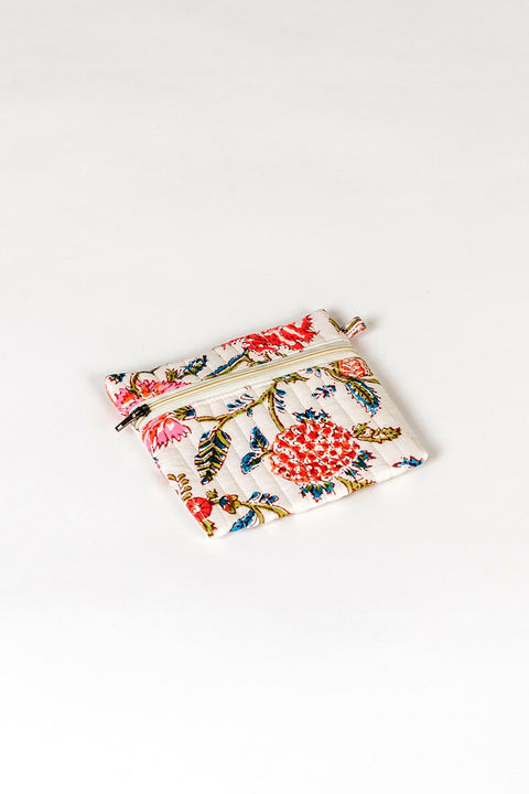 COIN PURSE - WHITE FLORAL