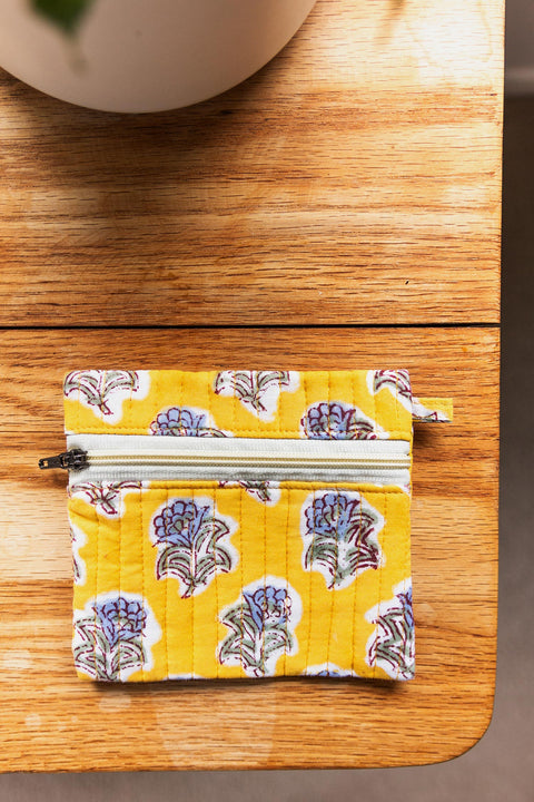 COIN PURSE - YELLOW FLORAL