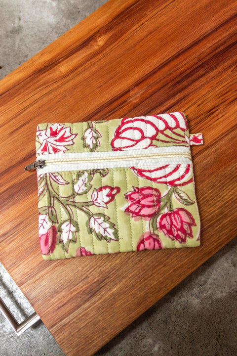 COIN PURSE - GREEN FLORAL